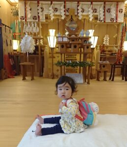 小千谷・石動神社・初誕生祭・一升餅・誕生餅