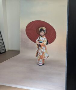 小千谷・石動神社・サクライ写真館・記念写真・撮影・セット・出張・和傘